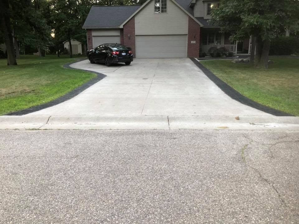 driveway with all paint and sealer removed